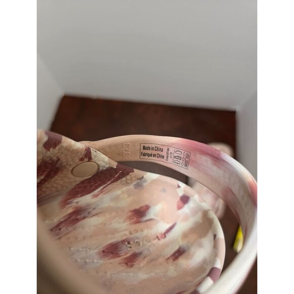 Crocs Girls Classic Clog Sandals Pink Beige Tie-Dye Slip-On Lightweight Water-Re - Picture 9 of 9